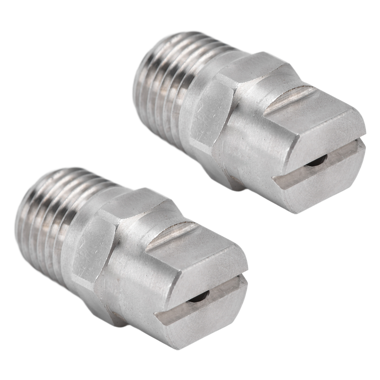 2 Stück Flachstrahl-sprühdüsen Aus Robustem, Langlebigem Edelstahl Mit Einstellbarem Wasserdurchfluss Und Großem Sprühwinkel (95°).
