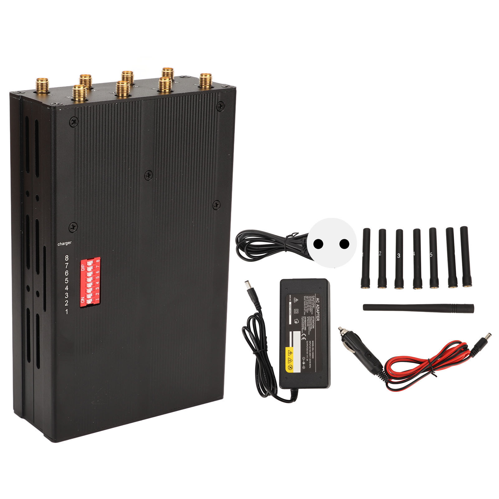 Vollband-signalstörer Mit 8 Antennen, 15 M Abhörradius, Aufzeichnungsschutz, Antiaufzeichnungsblocker Für Gsm, 4g Und Wlan, Eu-stecker, Ac 100–240 V