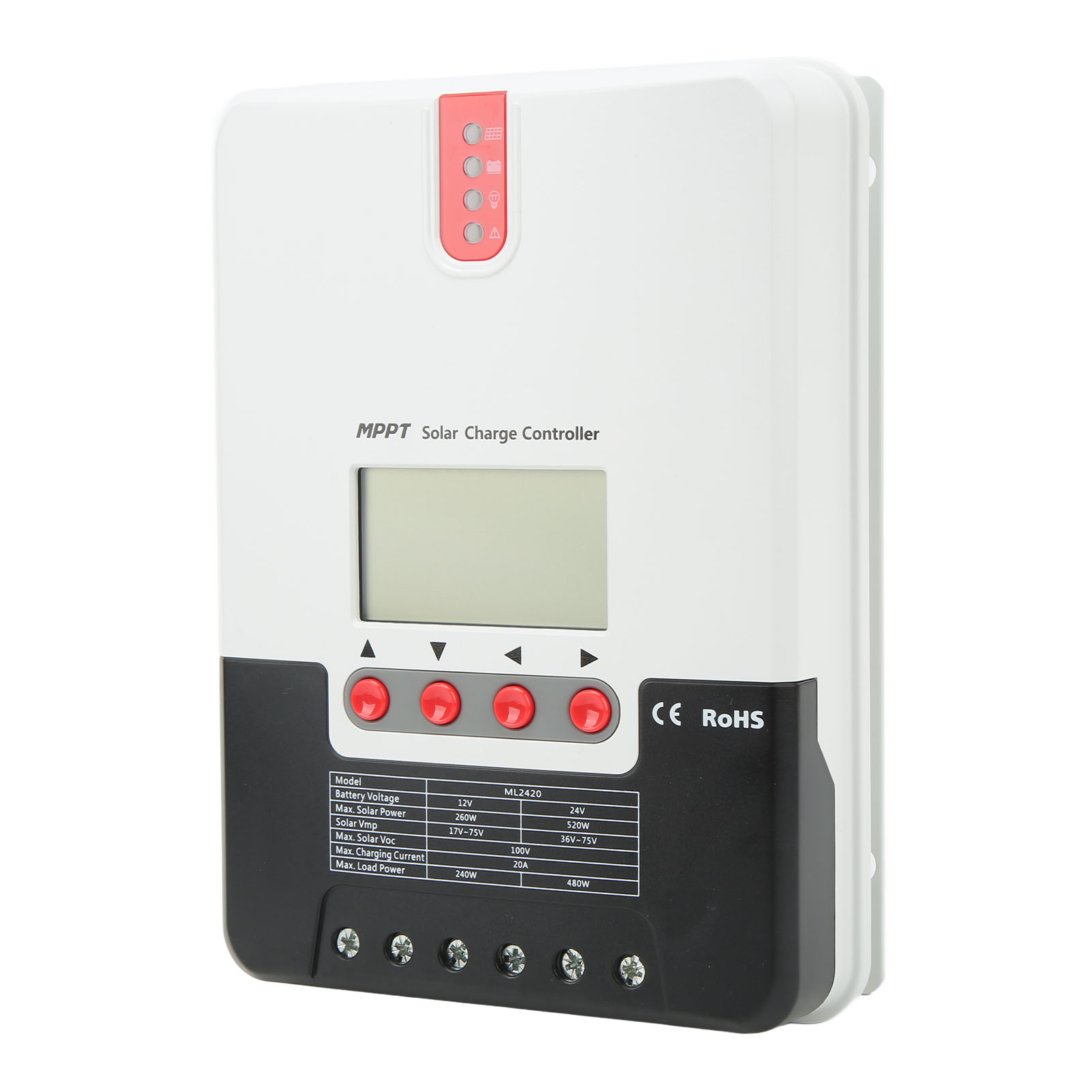 Solar-laderegler Mppt Mit Schutz-batterieentladeregler 12v/24v/20a Lcd-display