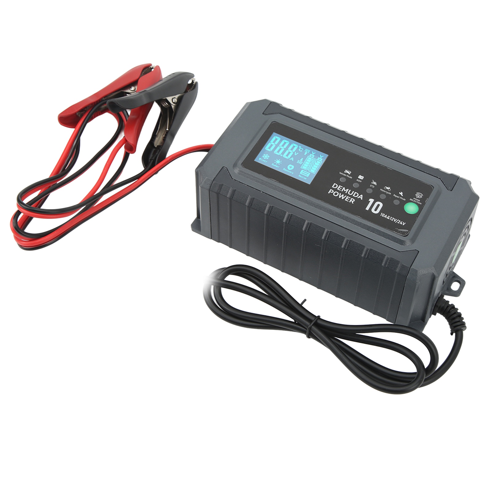 Intelligentes, Vollautomatisches Batterieladegerät Mit Erhaltungsfunktion Für 12v/24v- Und 220v-batterien (eu-stecker).