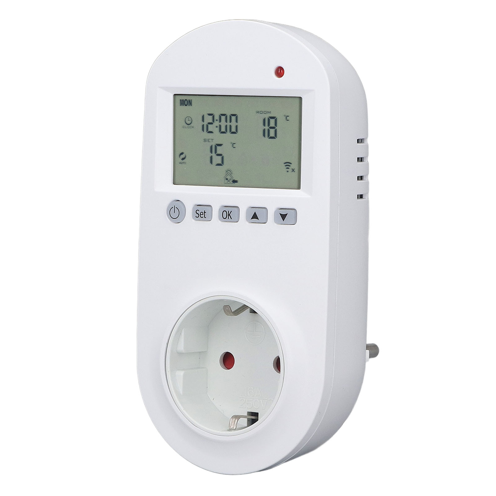 Wlan-temperaturregler 3500 W, Plug & Play, Lcd-display, Hochpräzise, Intelligenter Reptilienthermostat, Eu-standard 230 V Ac