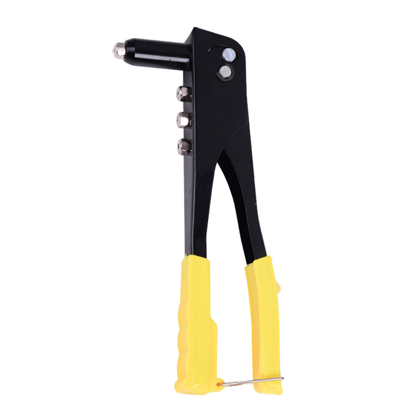 Nietpistole Aus Kohlenstoffstahl, Kraftsparend, Handbetrieben, Mit Einem Zug, Gelb, 9,5 Zoll