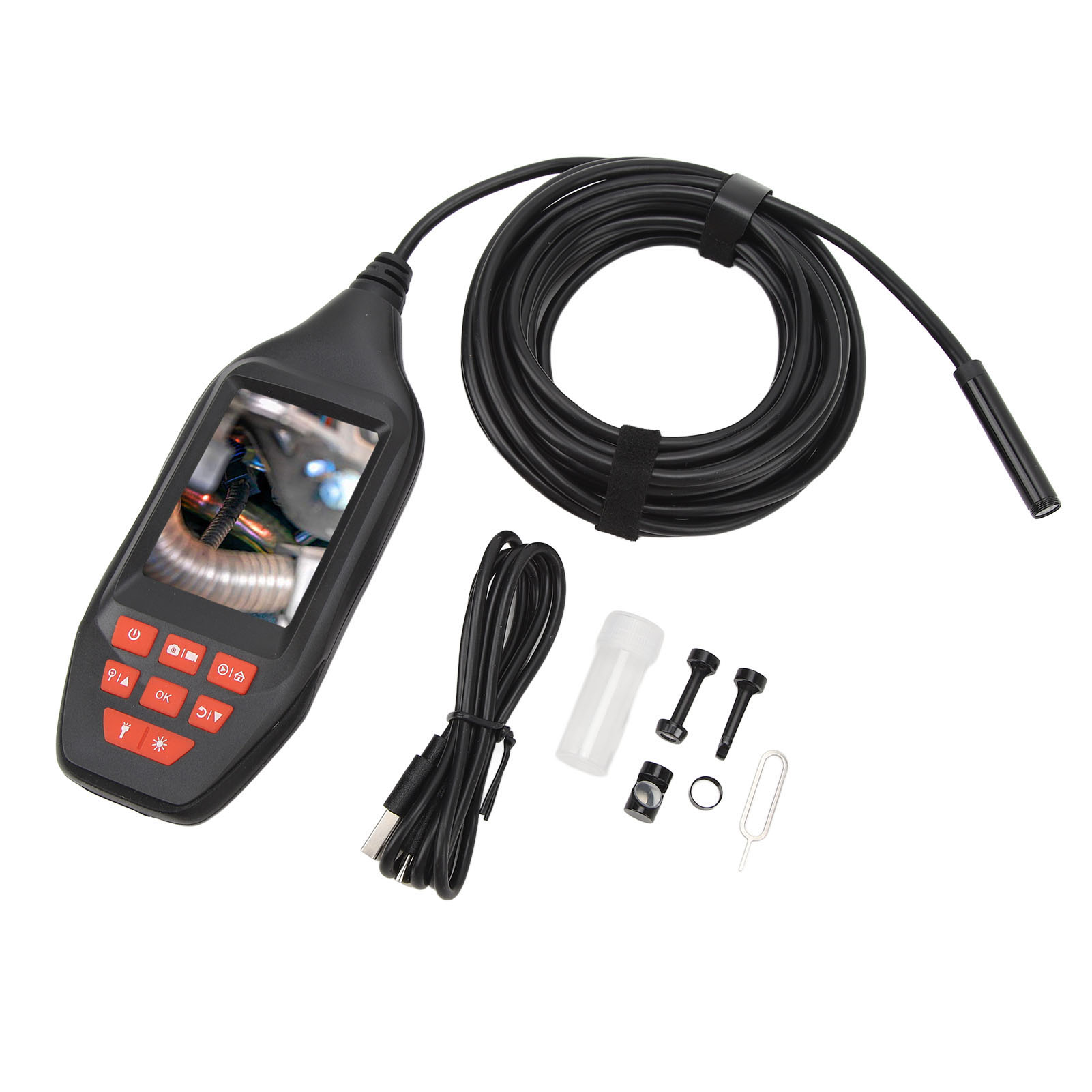 Endoskopkamera Mit 3-zoll-lcd-display, 1080p-inspektionskamera, Biegsames Endoskop Für Wartungsarbeiten, 2 M / 6,56 Fuß