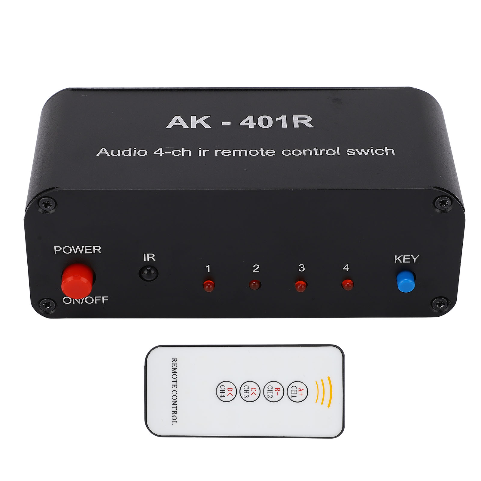 Audio-umschalter 1 Eingang 4 Ausgänge Dc 12v Rca-signalwähler Audio-splitter Mit Fernbedienung