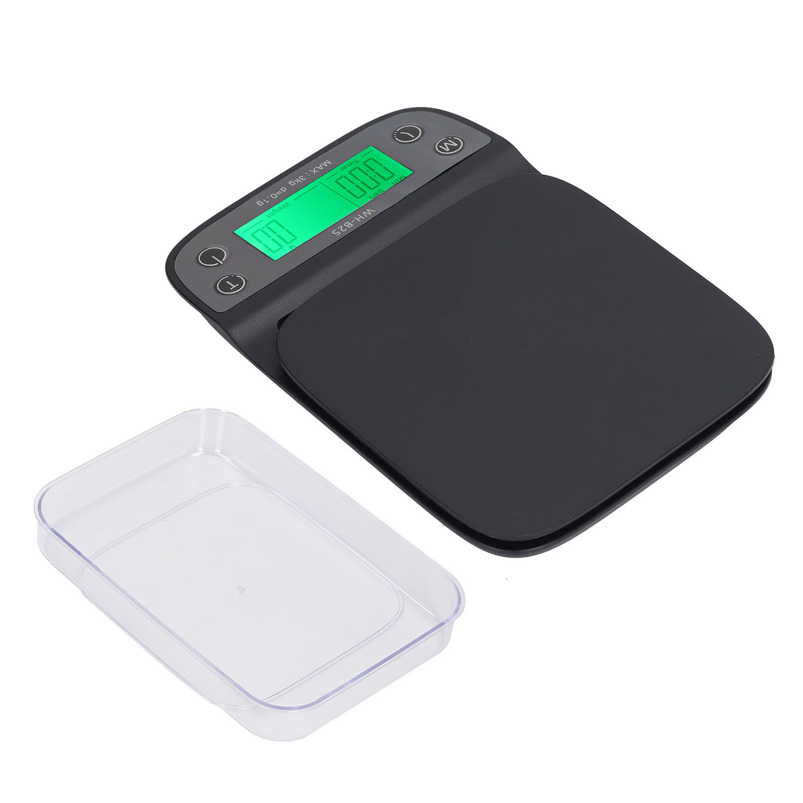 Küchenwaage Mit 3 Kg Tragkraft, 0,1 G Genauigkeit, Digitalanzeige, Wasserfester Silikonmatte Für Lebensmittel Und Tee
