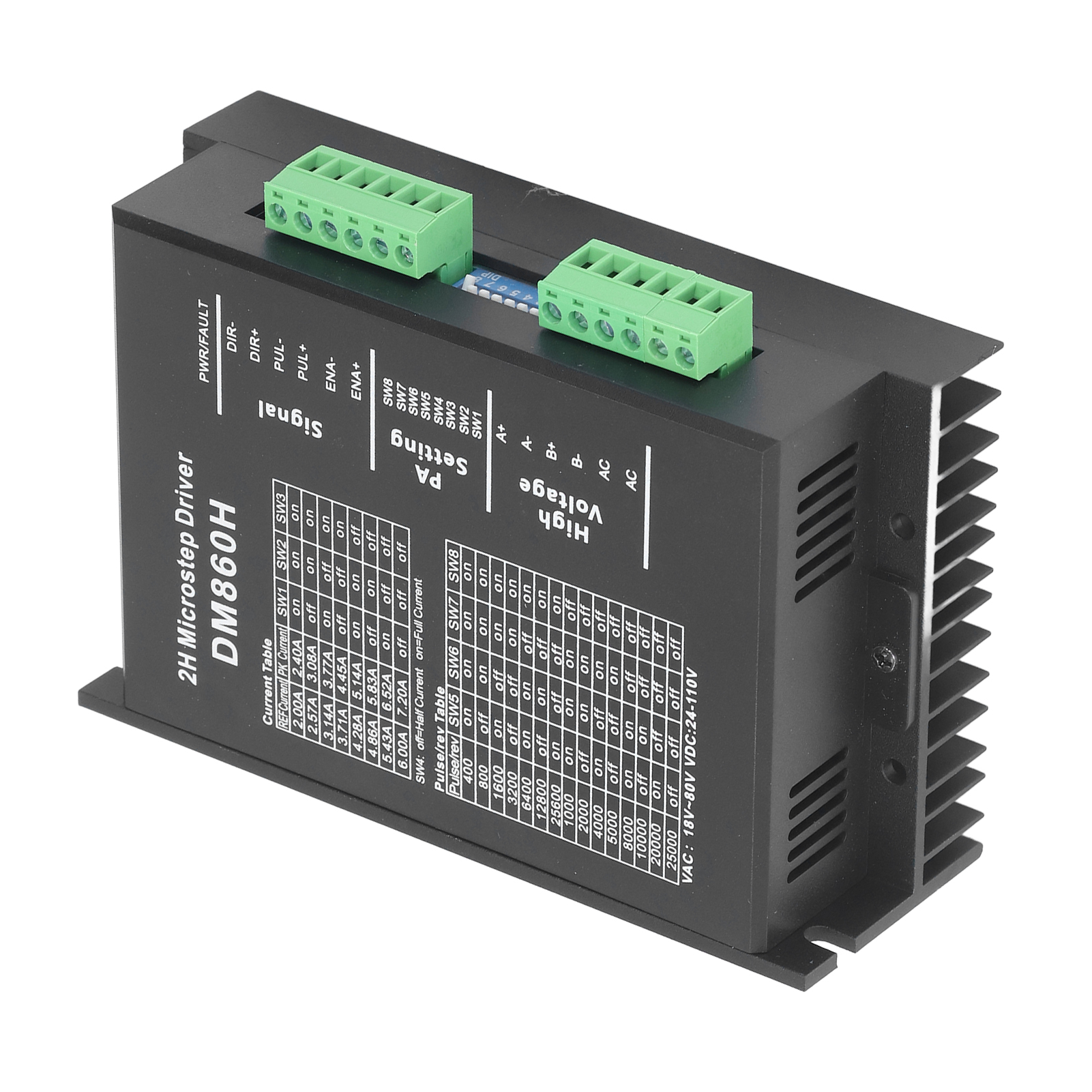 Schrittmotortreiber Pwm-controller 2-phasig Einstellbar Mit Gehäuse Dm860h Für 57 86 Schrittmotoren