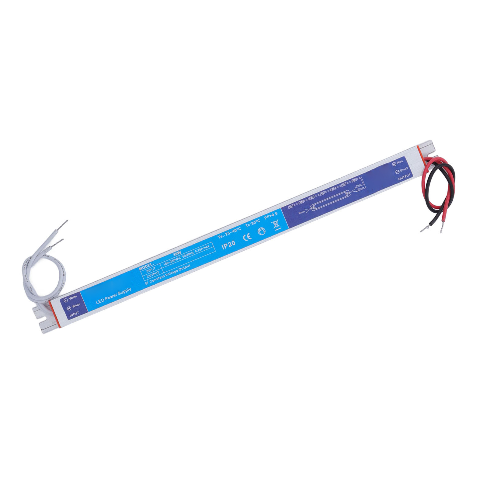 Led-schaltnetzteil-treiber Ip20 Schutzart Led-lichtleisten-transformator 180–250 V Ac Eingang 24 V 1,25 A 30 W
