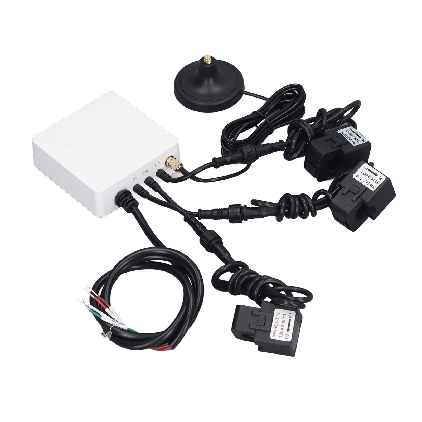 Wlan-energiezähler, 3-phasig, App-gesteuerte Echtzeitüberwachung, Intelligenter Energiemonitor Mit 3 X 500-a-stromkreissensoren, 100–240 V