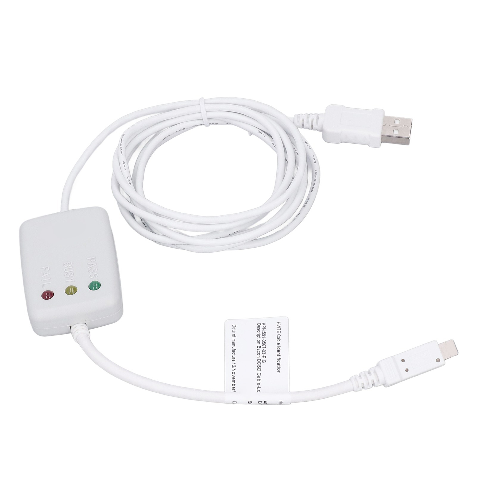 Dcsd Usb-flash-engineering-kabel Mit Echtzeit-erkennung, Testkabel Für Mobiltelefone (iphone 6s/x), Weiß