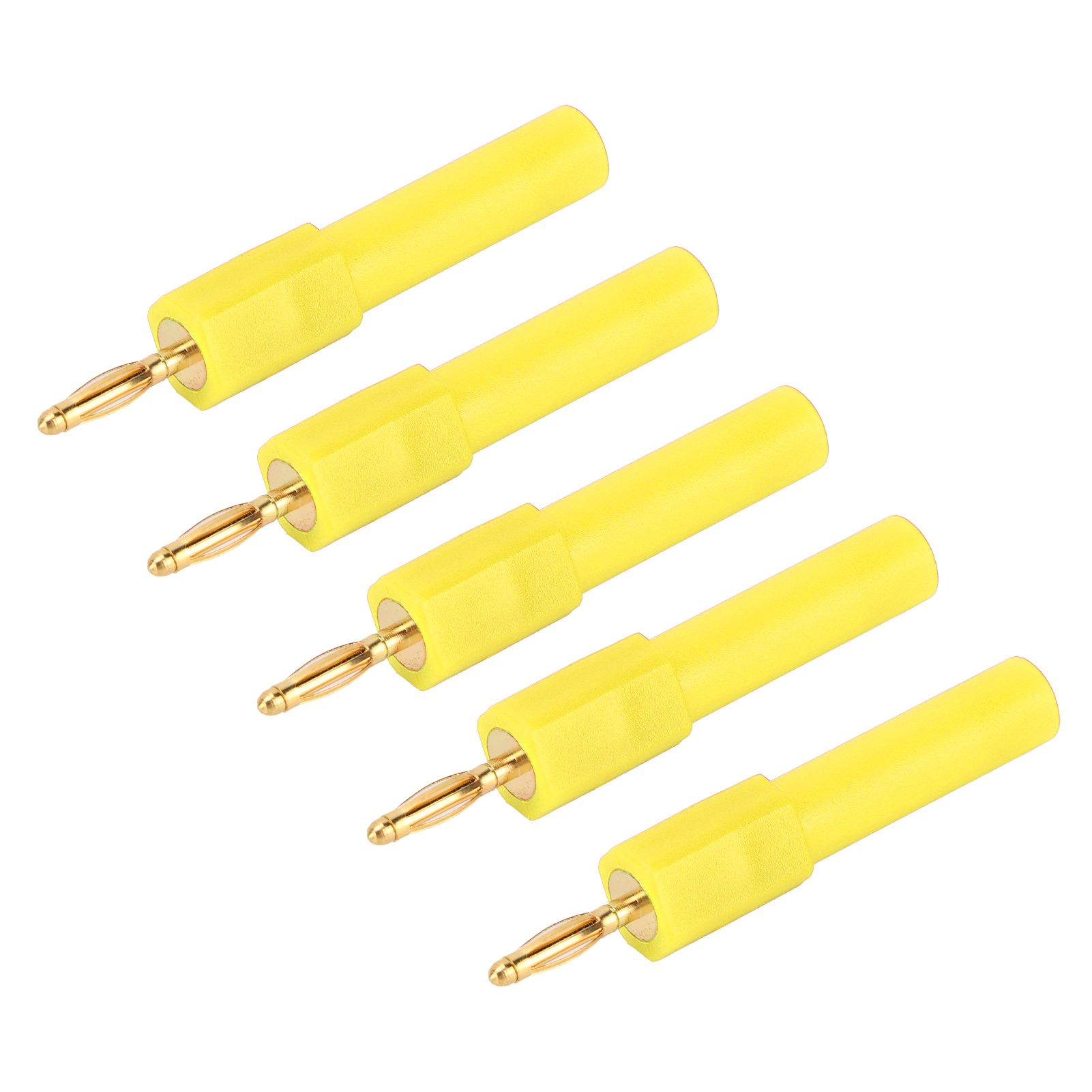 5 Stück Bananenstecker-adapter, Starke Verbindung, Gute Leitfähigkeit, 2 Mm Auf 4 Mm, Gelb