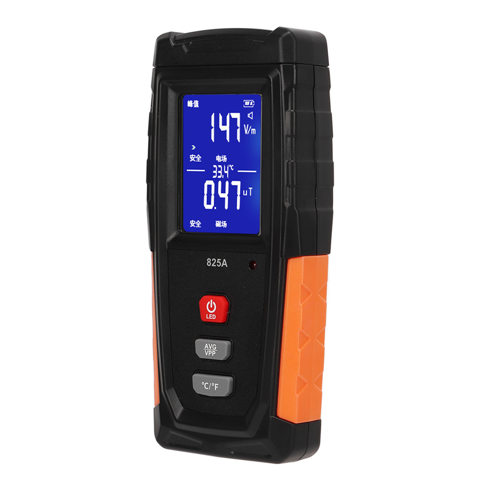 Handliches Digitales Emf-messgerät Mit Farbigem Lcd-display Für Elektromagnetische Felder
