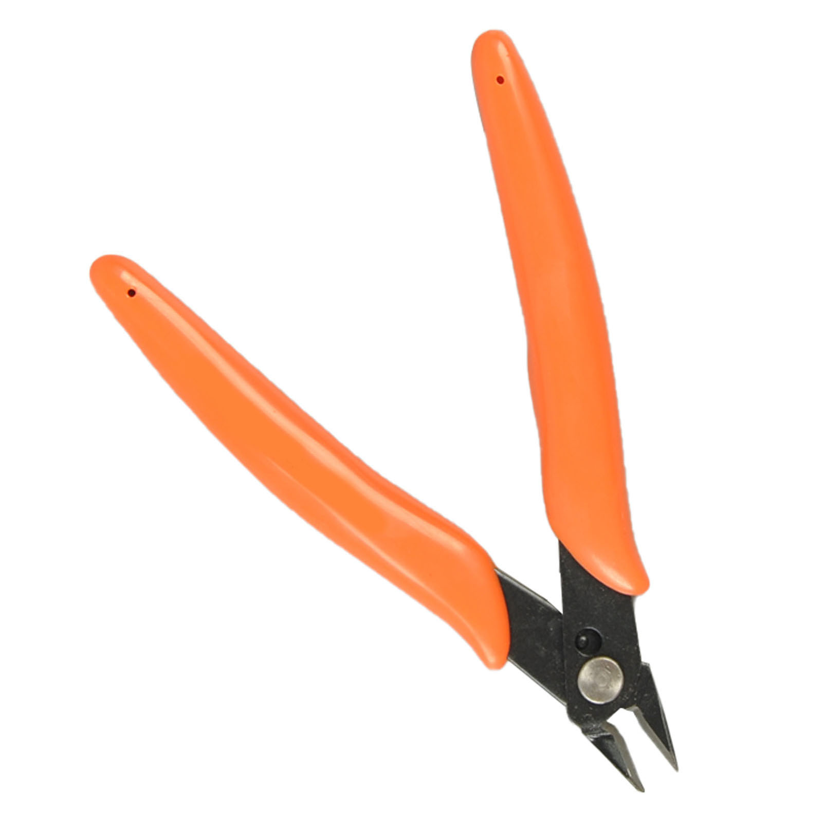 Orangefarbene Seitenschneiderzange, Komfortabler Griff, Leicht, Industrieller Mini-seitenschneider