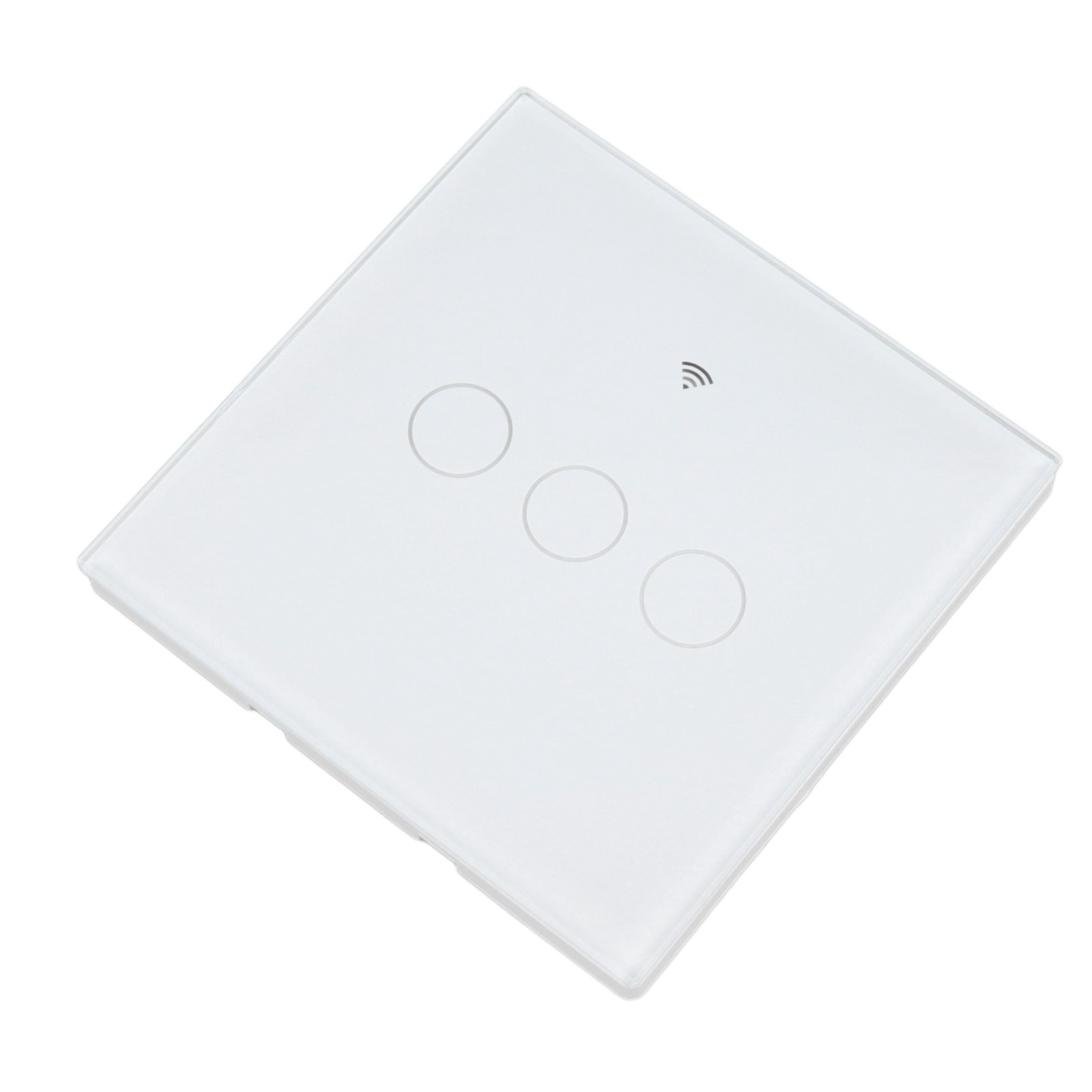 Intelligenter Wlan-schalter, 3-fach, Typ 86, Wand-touch-schalter Mit Verstärkter Glasfront, Eu-stecker, 100–240 V, Weiß