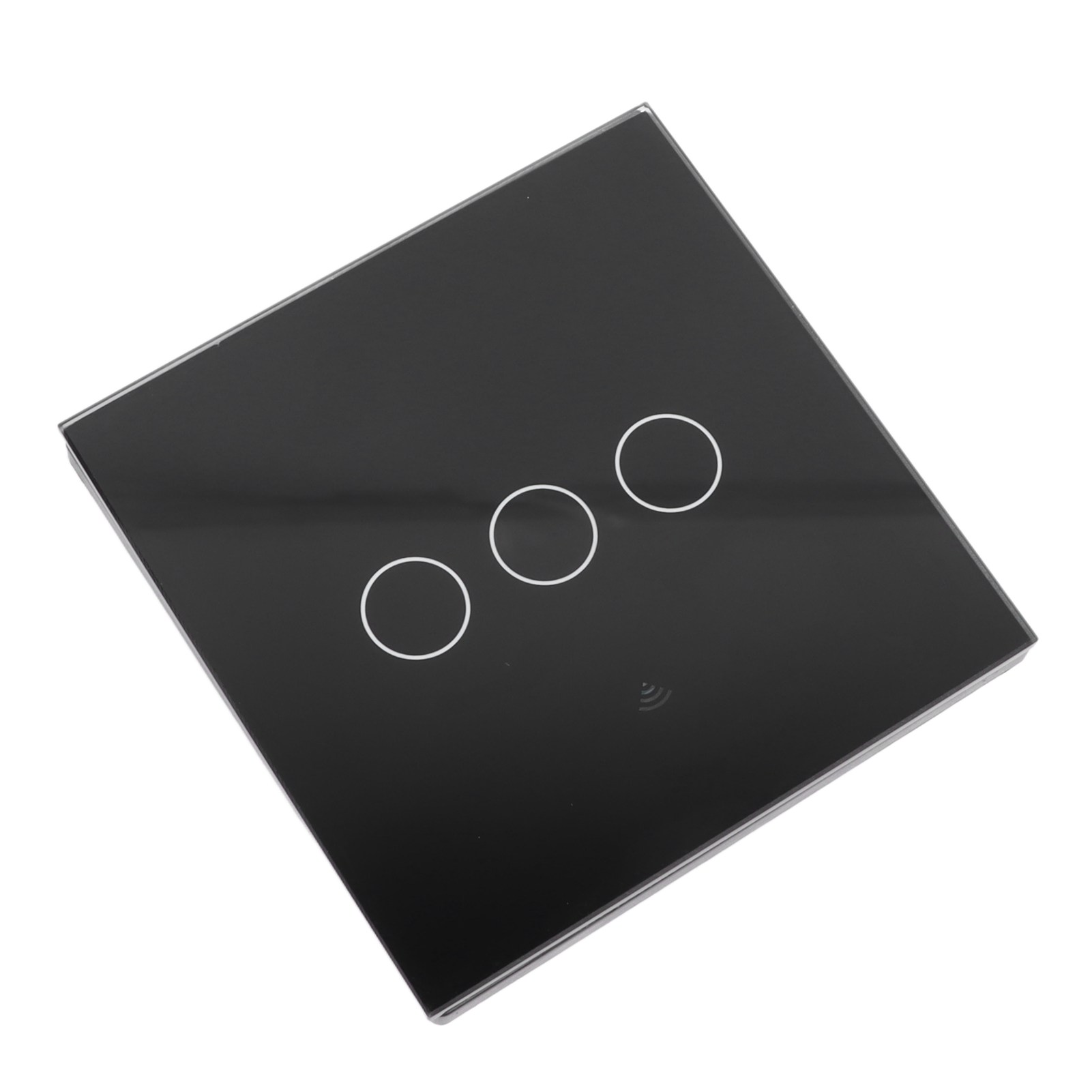 Intelligenter Wlan-schalter, 3-fach, Typ 86, Wand-touch-schalter Mit Verstärkter Glasfront, Eu-stecker, 100–240 V, Schwarz