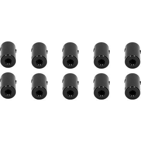 10 Stück Wellenkupplung Für Schrittmotoren, 14 Mm Durchmesser, 25 Mm Länge, Verbindungsstück 5 X 8 Mm / 0,2 X 0,31 Zoll, Schwarz