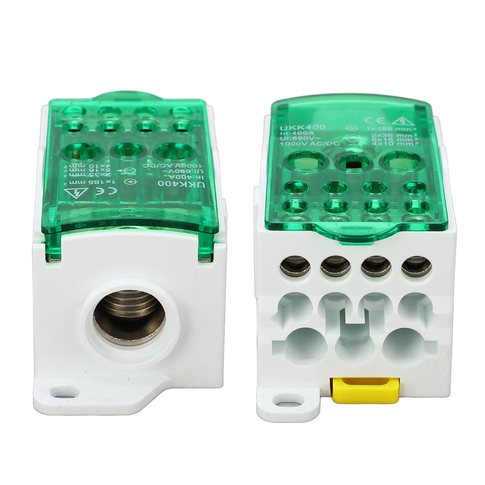 Klemmenblock-verteilerdose Für Din-schienenmontage, Universelle Stromverteilung, 690 V, 400 A, Grün