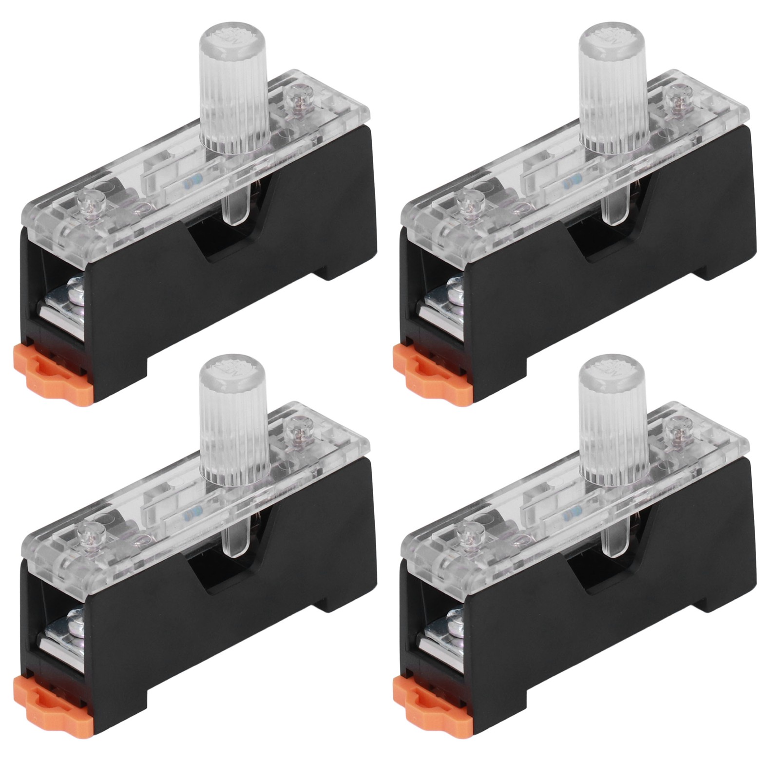 20 Stück Sicherungshalter Niederspannung 1-polig Gehäuse Schienenmontage Mit Leuchte 10 A 250 V Fs-101 6 X 30 Mm