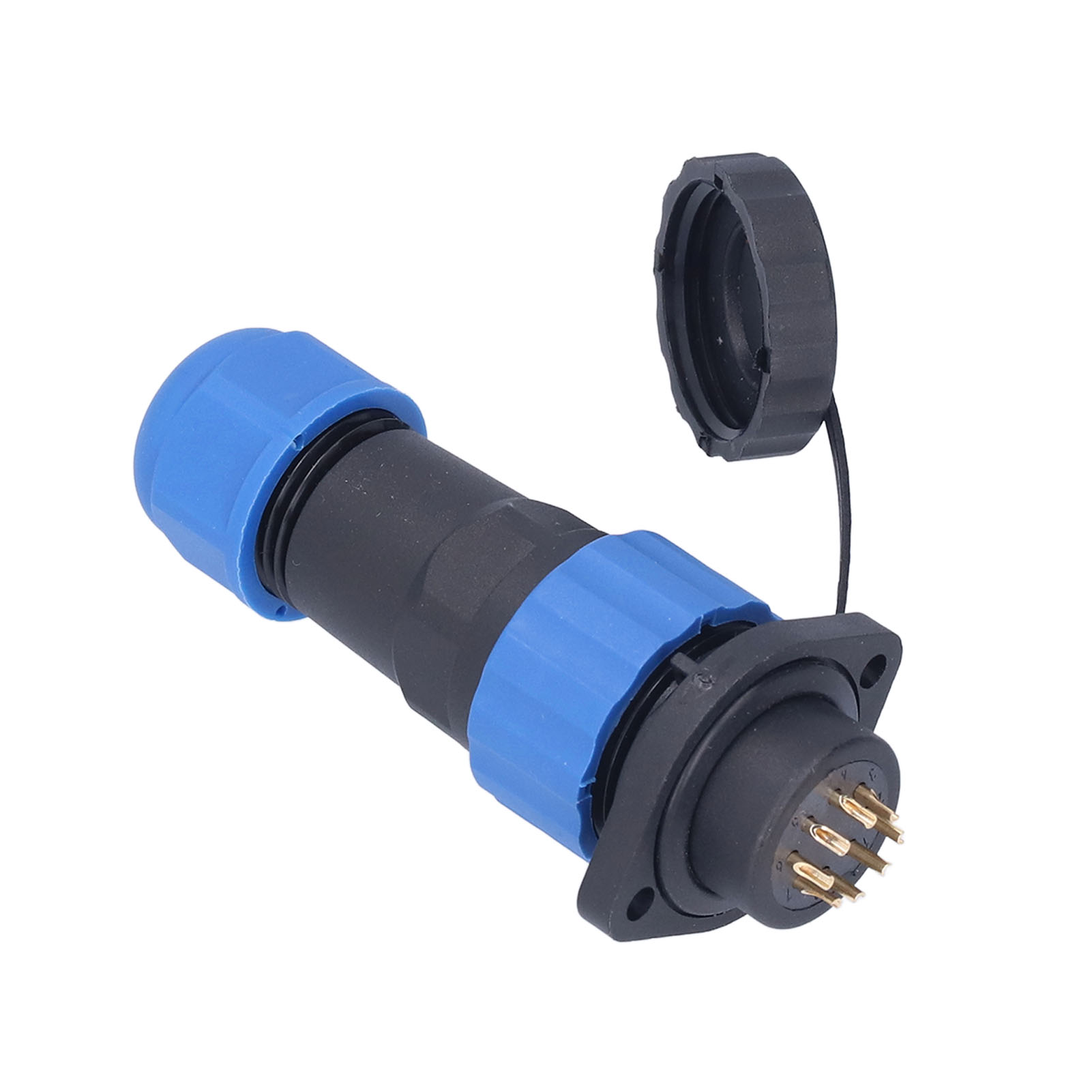 Ip68 Wasserdichter Stecker/buchse Flansch Luftfahrt Stecker/buchse Stoßverbinder Ac250v 5a Sp208 Pin