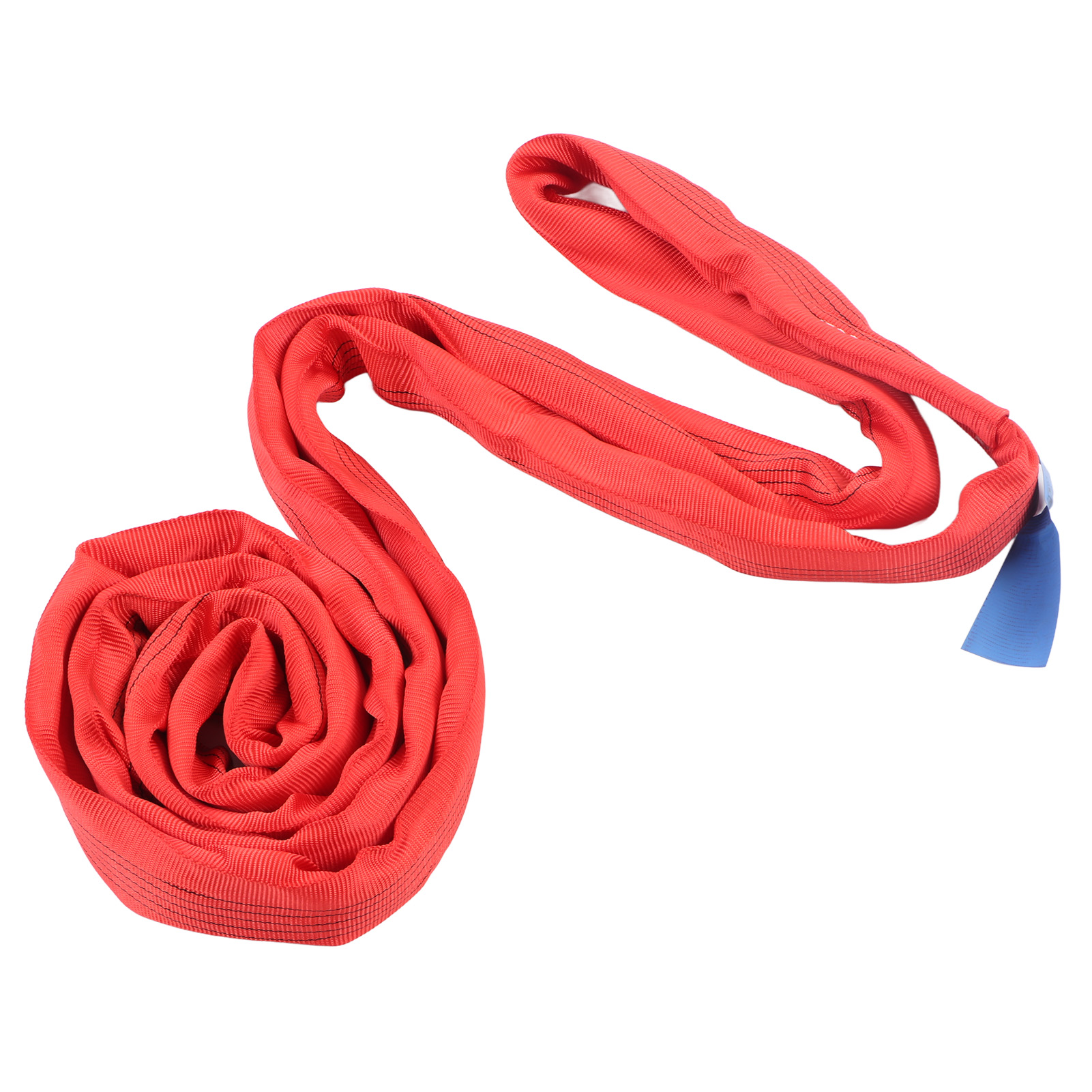 5t 2m Hebegurt, Flexibel, Verstärkt, Mit Doppelösenschnalle, Polyester, Kranseil, Rot