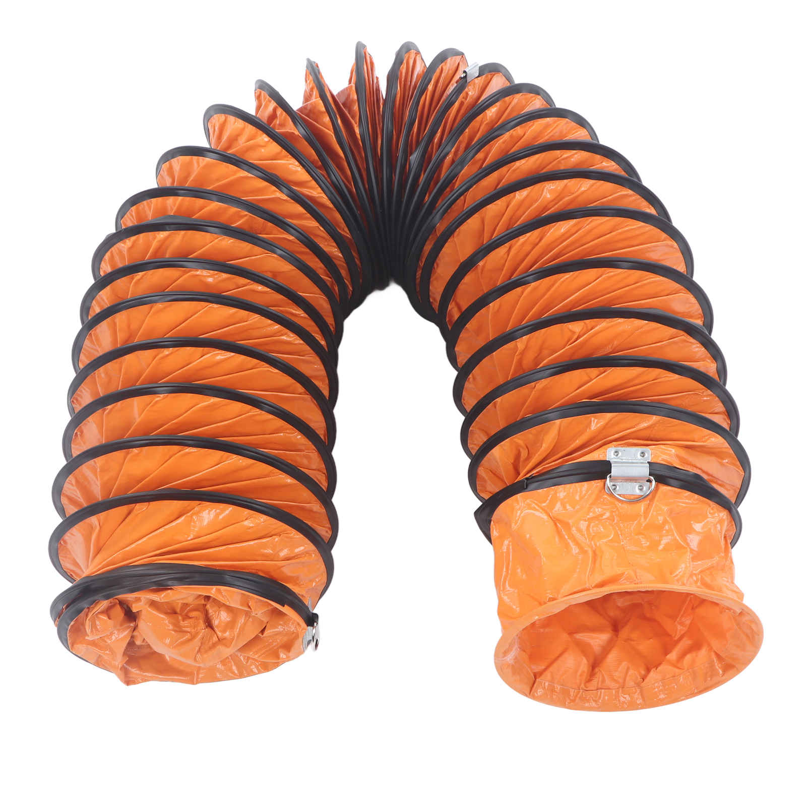 Flexibler Pvc-abluftschlauch Für Abluftventilatoren, Robust, 8 Zoll, Mit S-förmigem Haken Und Stahlhalterung, 10 Meter / 32,8 Fuß