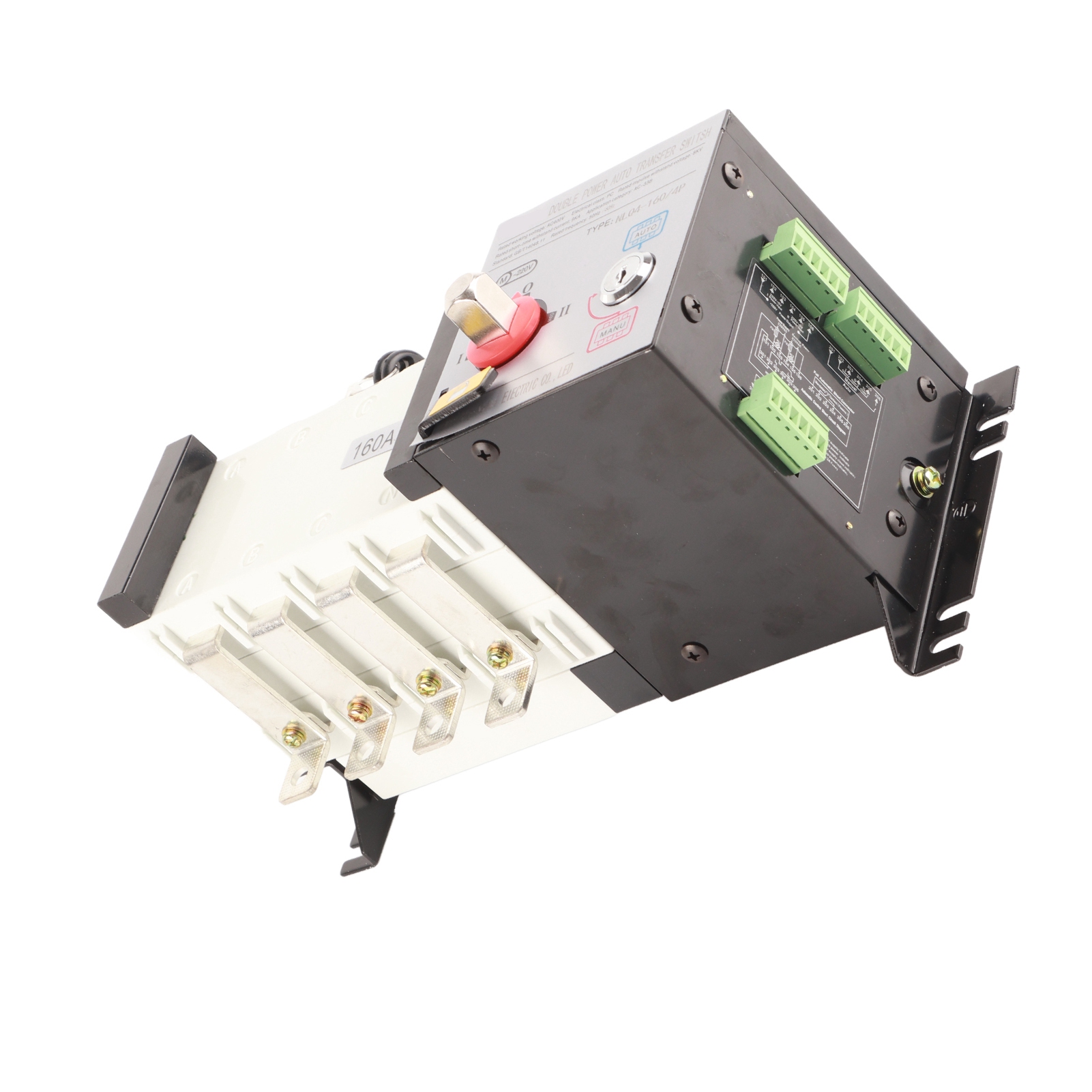 Generator-umschalter, Pc-isoliert, 2 Eingänge, 1 Ausgang, Dual-power-automatik-umschalter, Ac 400 V, 160 A