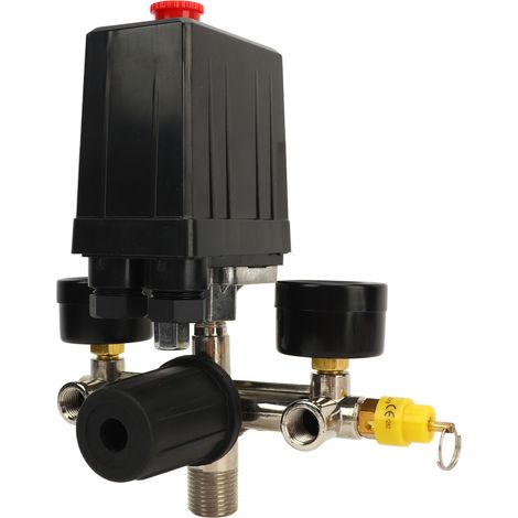 Druckschalter Für Luftkompressoren 0 Bis 180 Psi, Eu-standard, 3-in-1-druckregelventil Mit Manometer Und Schnellanschluss