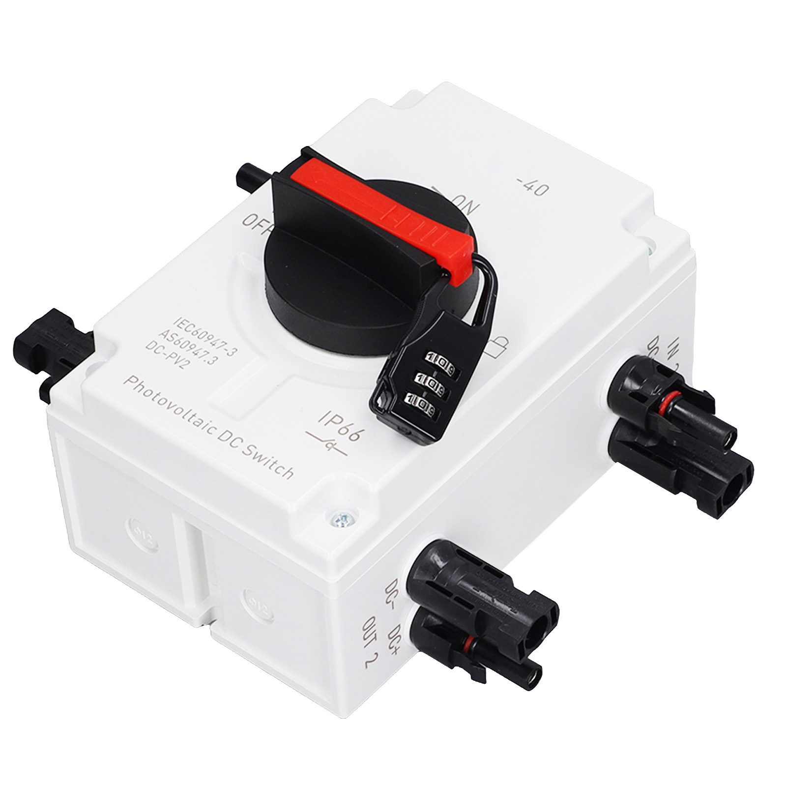 Dc1200v 32a 4p Pv Dc Trennschalter 2 Eingänge 2 Ausgänge Ip66 Wasserdichter Solar-lastumschalter