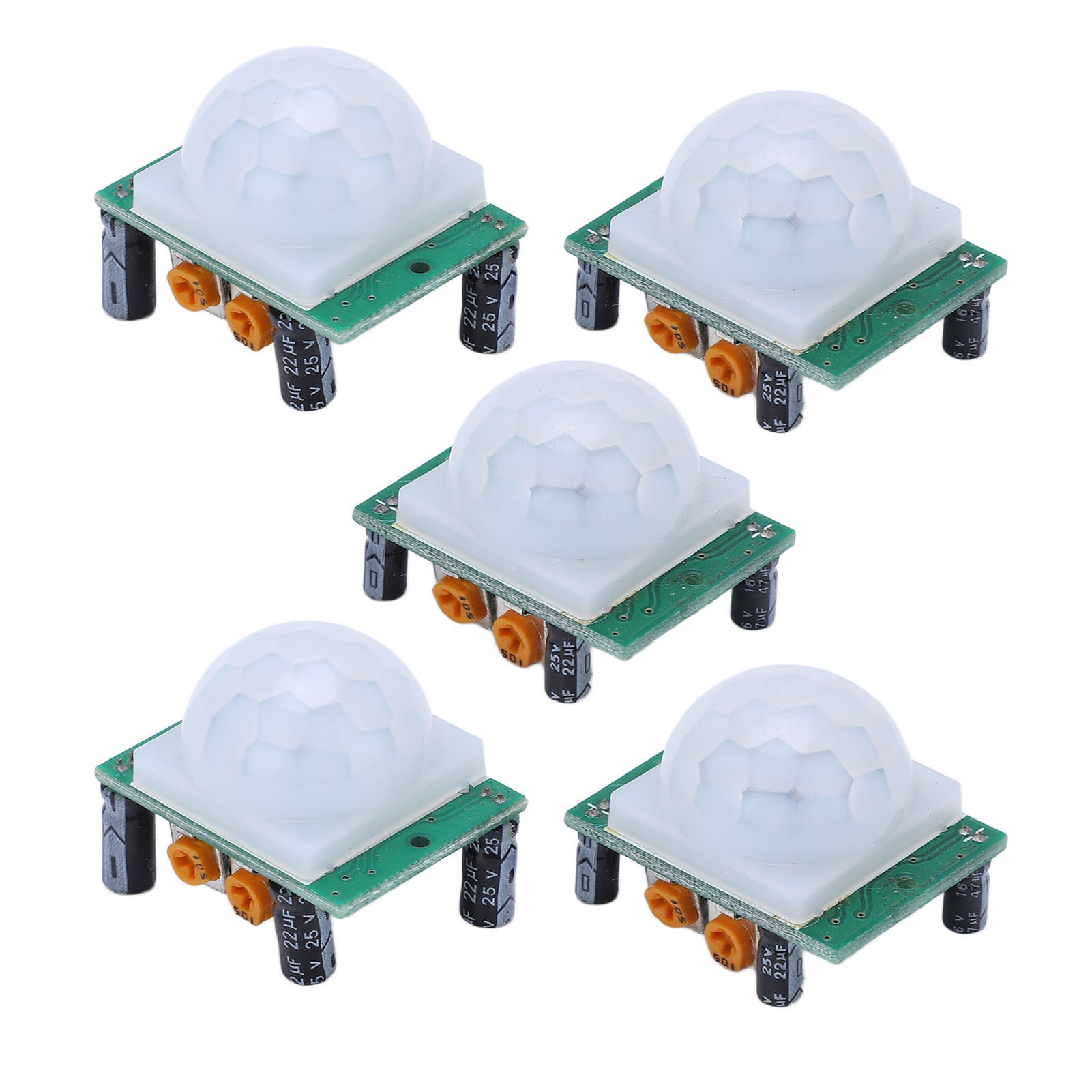 5 Stück Pir-ir-modul-leiterplatte, Empfindlich, Stabil, Präzise, Energiesparend, Bewegungsmelder Für Alarmsysteme, Dc 4,5–20 V