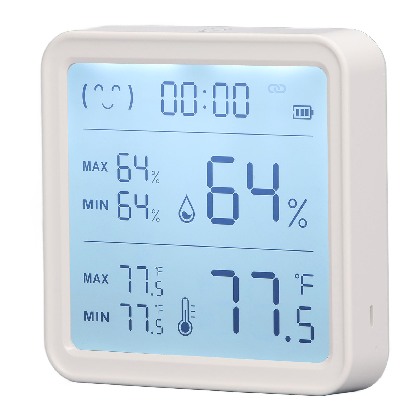 Intelligenter Drahtloser Temperatur- Und Feuchtigkeitssensor Mit 3,5-zoll-bildschirm Und Bluetooth-technologie
