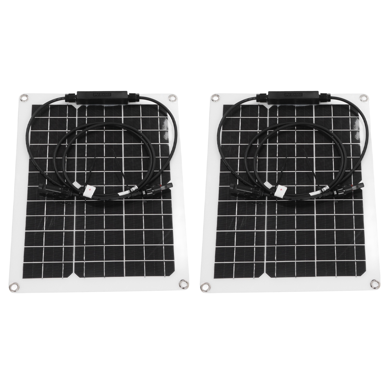 Flexibles Solarpanel-set, Monokristallines Silizium, Flexibles, Wasserdichtes Solarladepanel Mit Rückflussverhinderung, 2 X 15 W