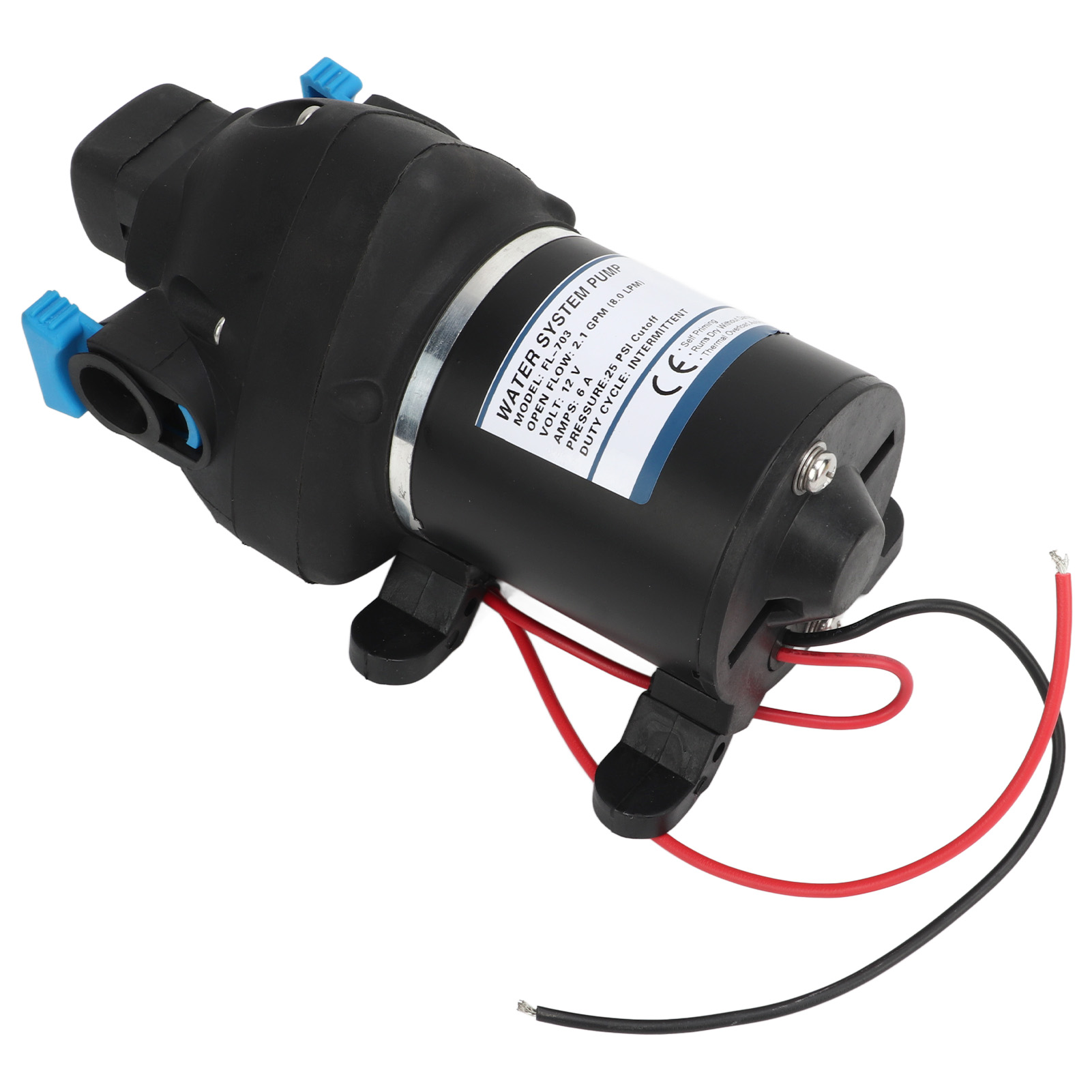 Membran-wasserpumpe Hochdruck-mikrobooster 2,1 Gpm 8 Lpm Dc12v 25 Psi Für Hausbewässerung Wohnmobil Boot Marine