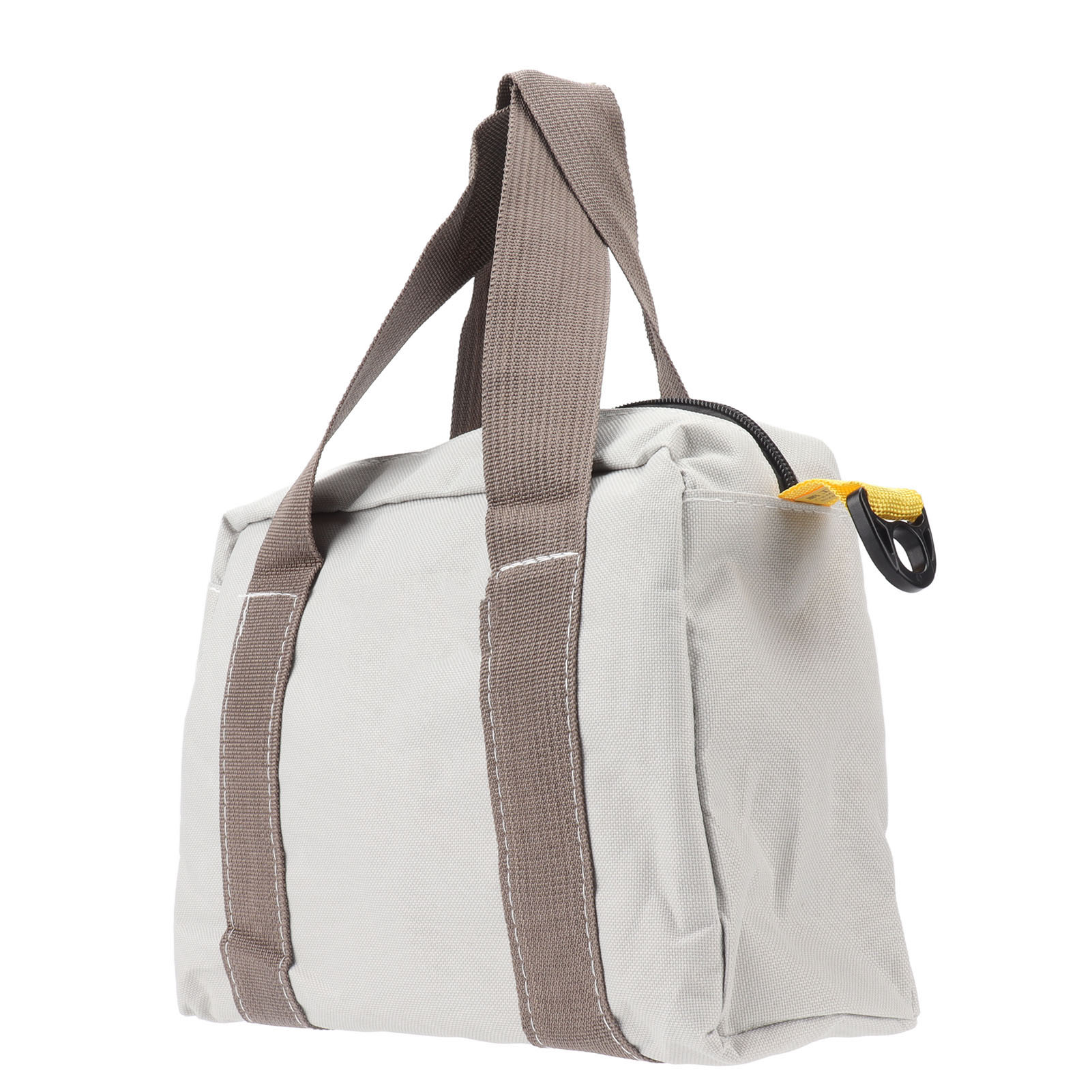 Werkzeugtasche Mit Breiter Öffnung, Wasserdicht, Hohe Tragfähigkeit, Aufbewahrungstasche Aus Canvas, Handtasche, Grau, 12 Zoll