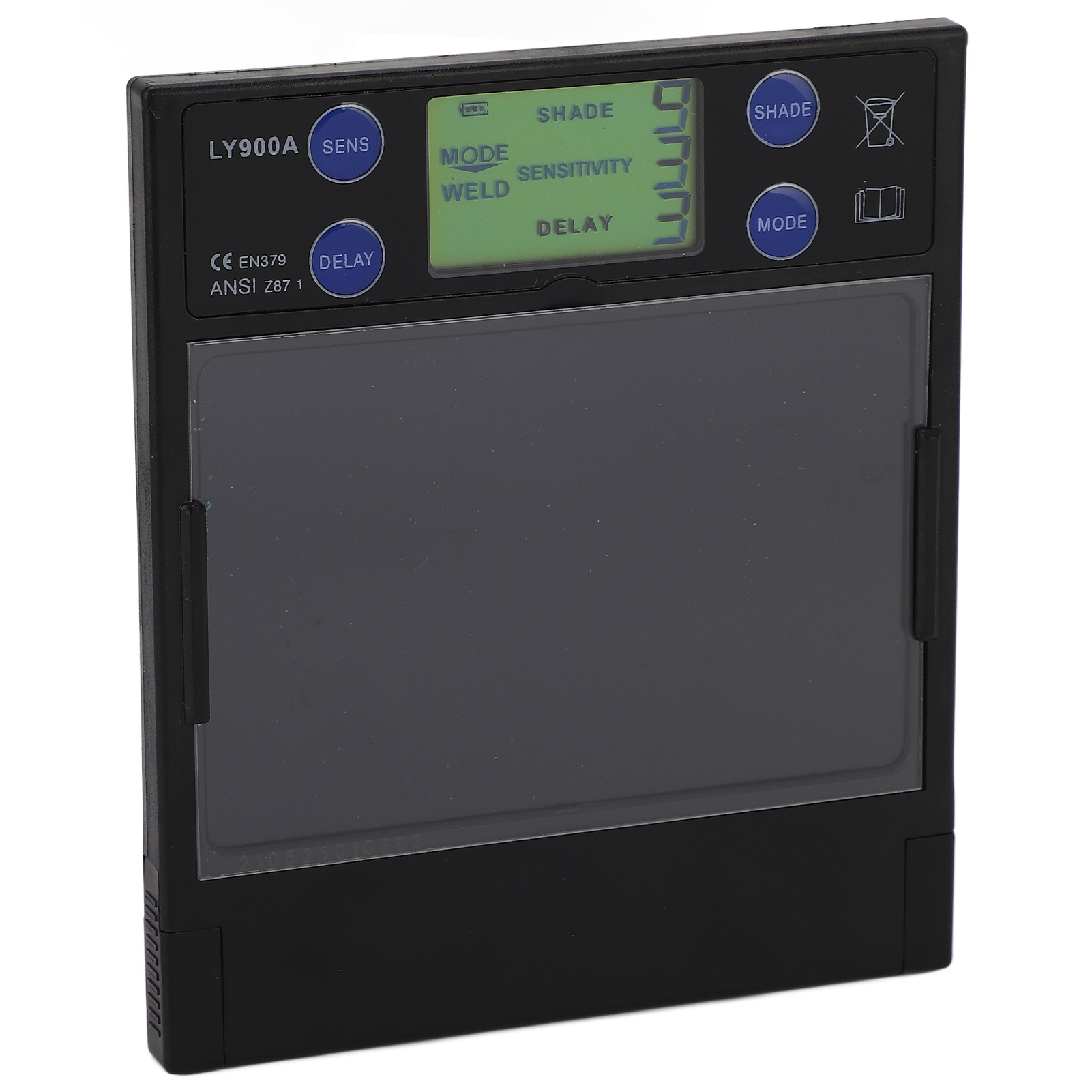 Automatische Abdunklung Durch Solarenergie, Digitale Anzeige, Schweißhelmfilter, 100 X 67 Mm