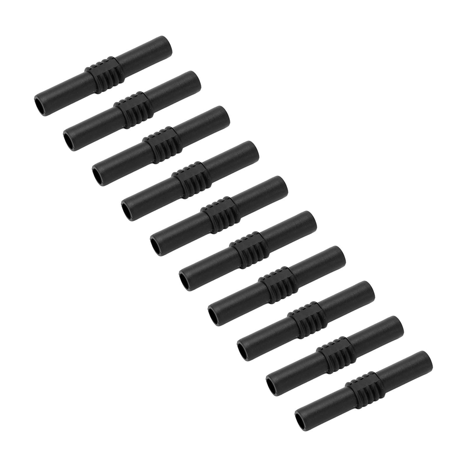 10 Stück 4 Mm Isolierte Bananenstecker-verlängerungsstecker (buchse Auf Buchse) Für Elektronische Geräte, Schwarz