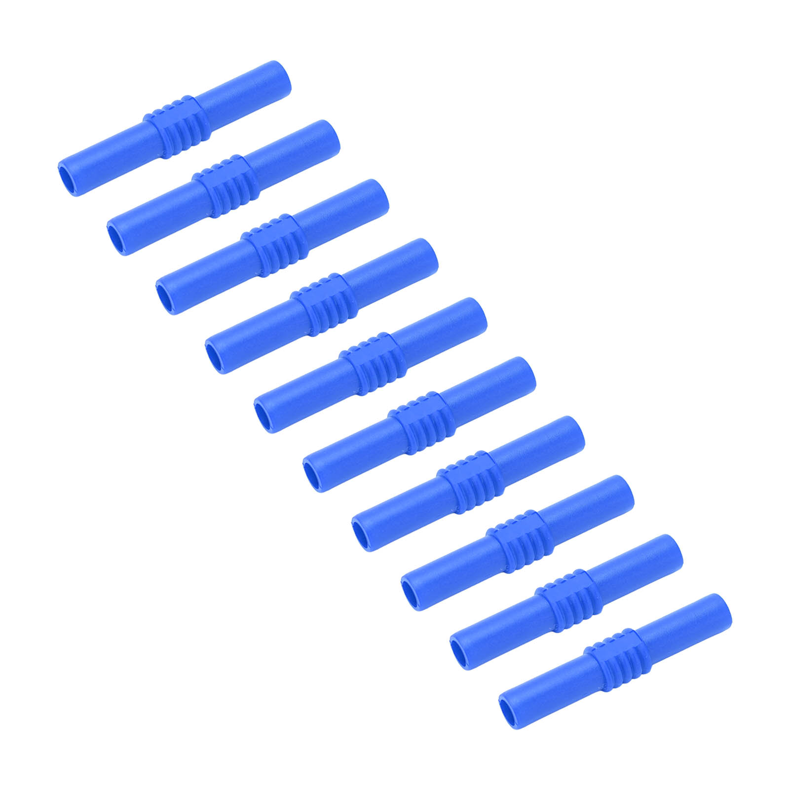 10 Stück 4 Mm Isolierte Bananenstecker-verlängerungsstecker (buchse Auf Buchse) Für Elektronische Geräte, Blau