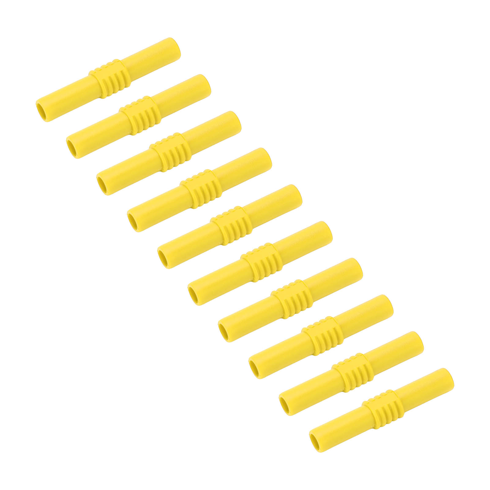10 Stück 4 Mm Isolierte Bananenstecker-verlängerungsstecker (buchse Auf Buchse) Für Elektronische Geräte, Gelb