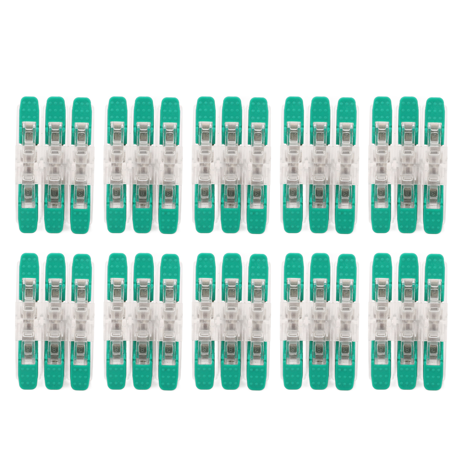 10 Stück 3-in-3-out-drahtverbinder, Schnellverdrahtungs-leiterklemmen, Elektrische Kabelverbinder 0,5–6 Mm², 41 A, 450 V