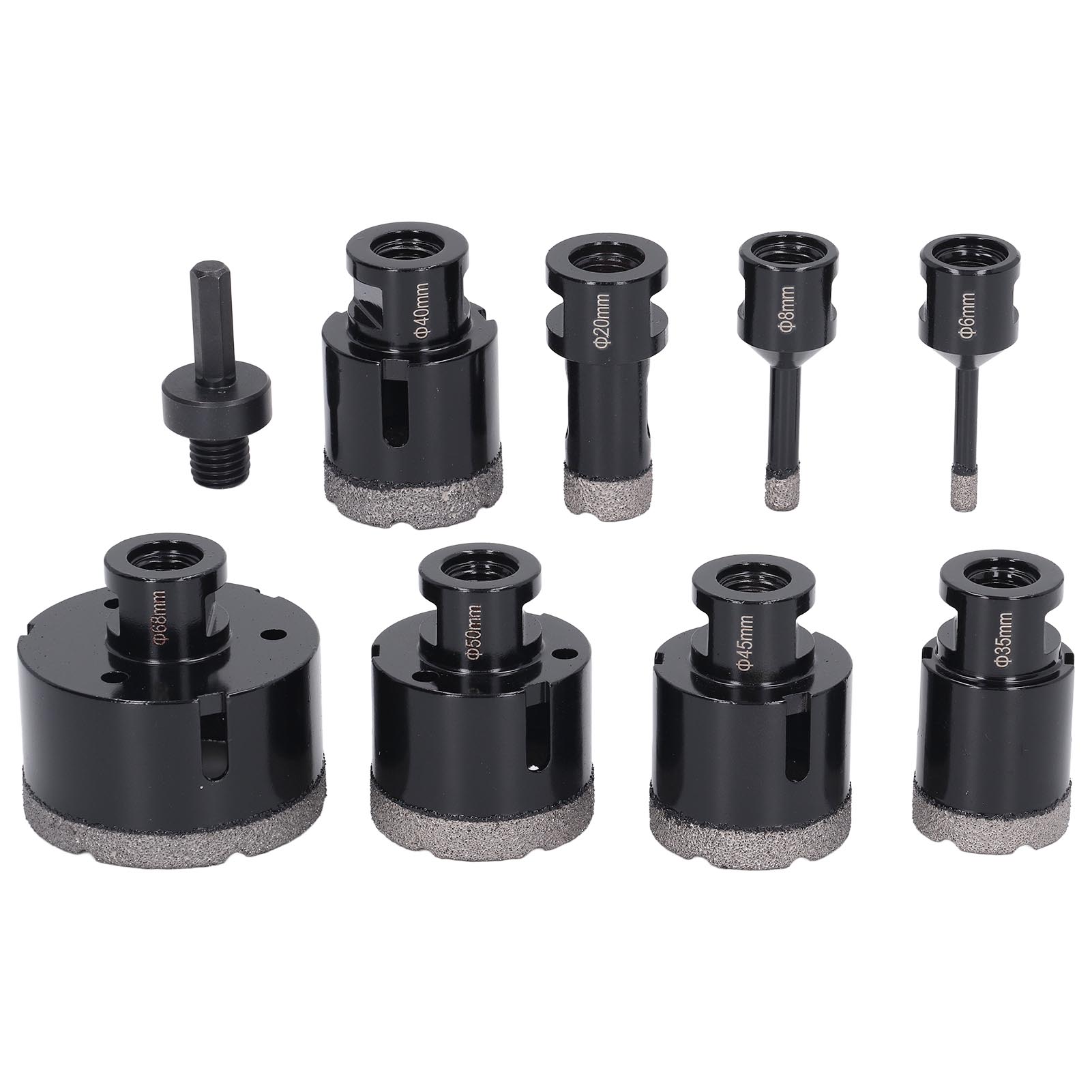 8-teiliges Lochsägen-set Mit Adapter, M14-schaft, Diamantgelötet, Für Marmor- Und Keramikfliesen (6–68 Mm)