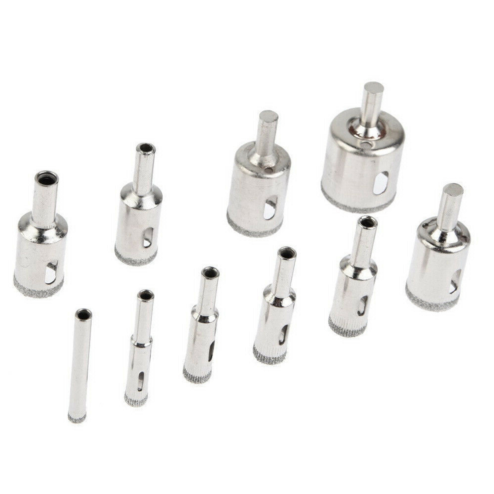 15-teiliges Diamant-lochsägen-bohrerset, Robustes, Eisenbeschichtetes Diamantbohrerset Für Glas Und Keramik (6–50 Mm)