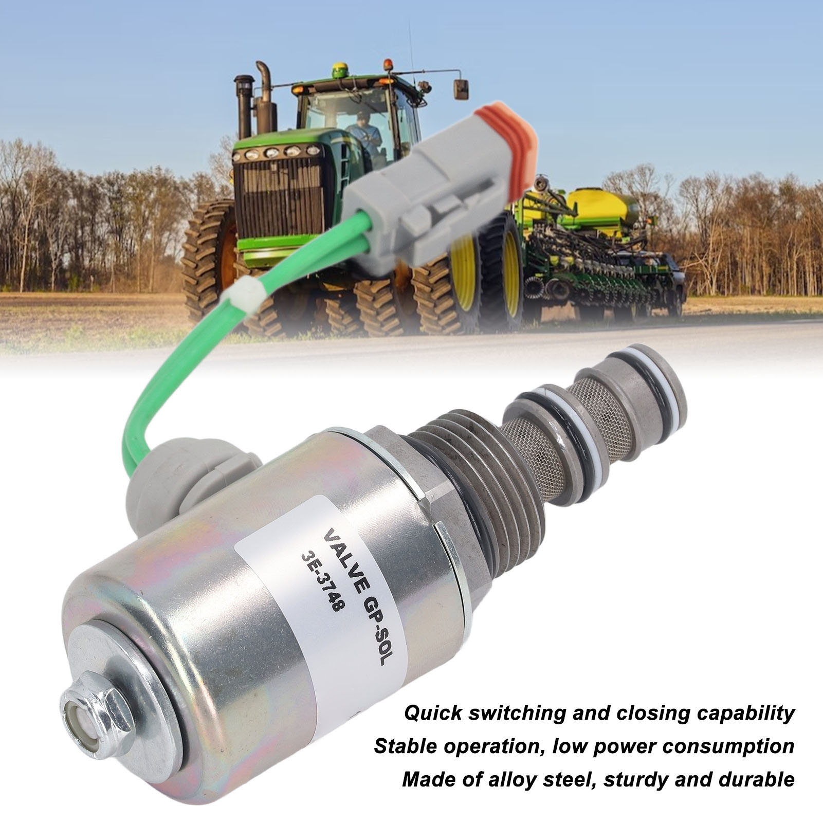 12v-elektromagnetventil 3e 3748, Ersatz-magnetventil Für Baggermotoren Von Caterpillar