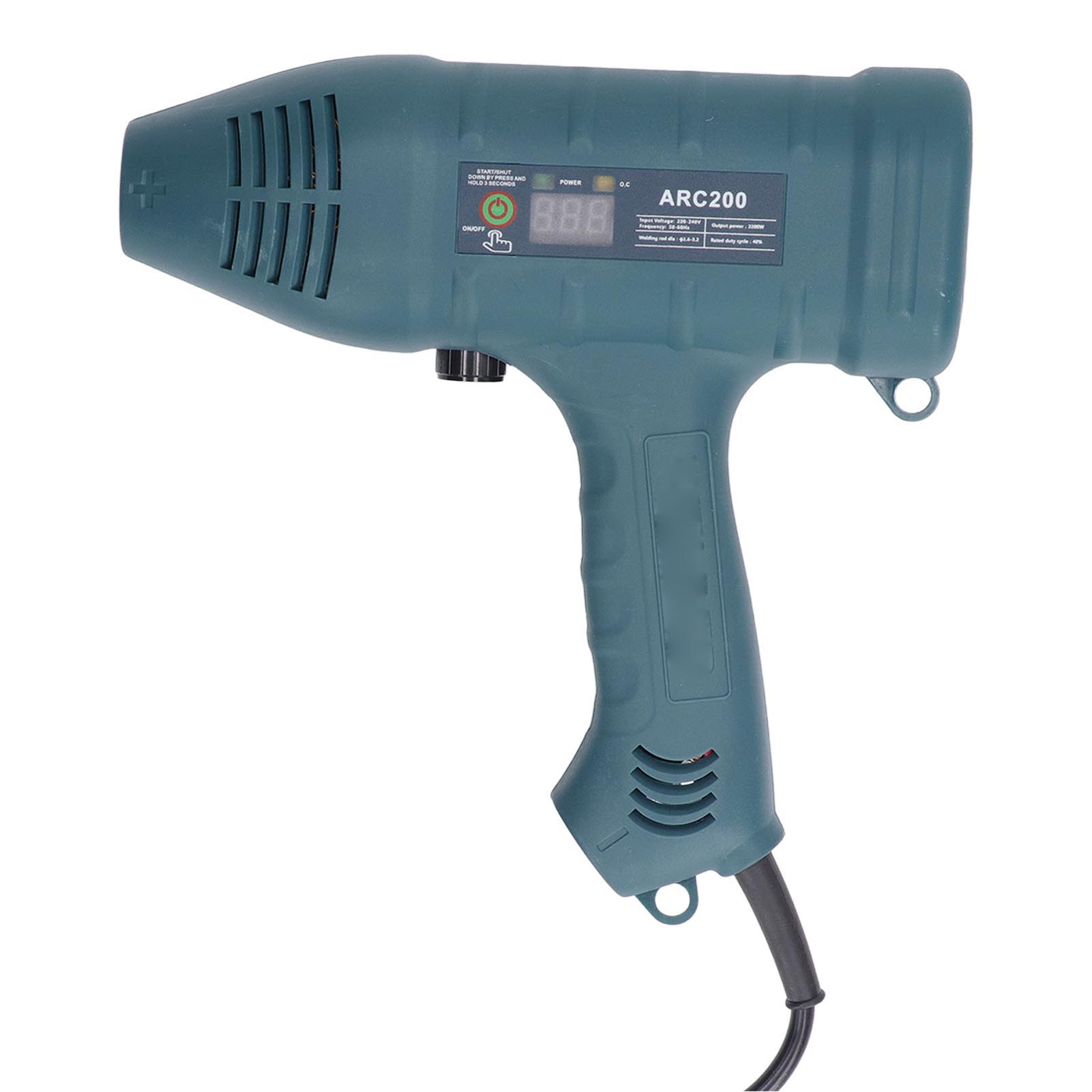 Handschweißgerät, Lichtbogenschweißpistolen-set, Igbt-inverter-digital-elektrodenschweißgerät Mit Massekabel, 2200 W, Eu-stecker, 220 V