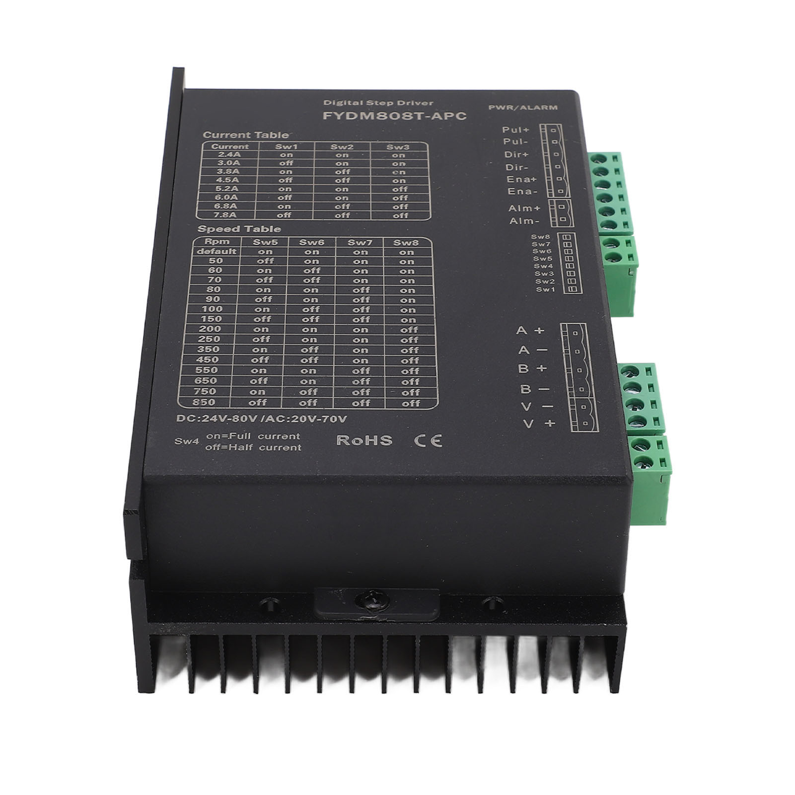 Zweiphasen-schrittmotor-controllerplatine Mit Spontanem Impuls Für 42, 57 Und 60 Mm Schrittmotoren, Treiber Für Dc 24–80 V Und Ac 20–70 V