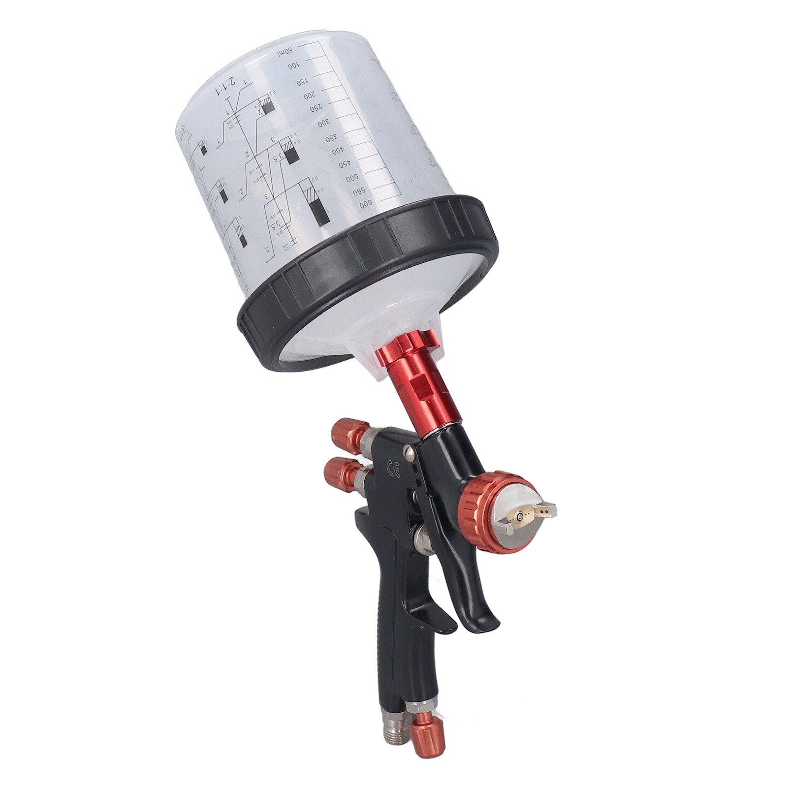 Spritzpistole Mit Gehäuse Aus Aluminiumlegierung Und Edelstahlkopf, Amplitude Einstellbar, Professionelle Auto-druckluftspritzpistole