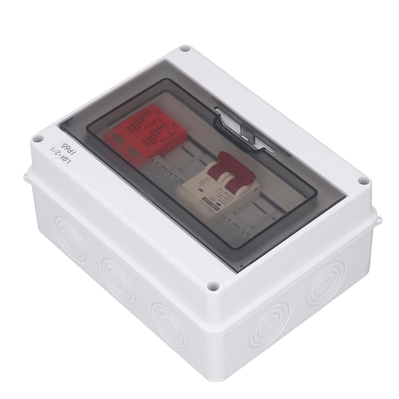 500v 63a Solar-kombinationsbox, 30a Sicherung, 2-poliger Leitungsschutzschalter, 40ka Überspannungsableiter, Ip65 Wasserdichte Pv-elektrobox