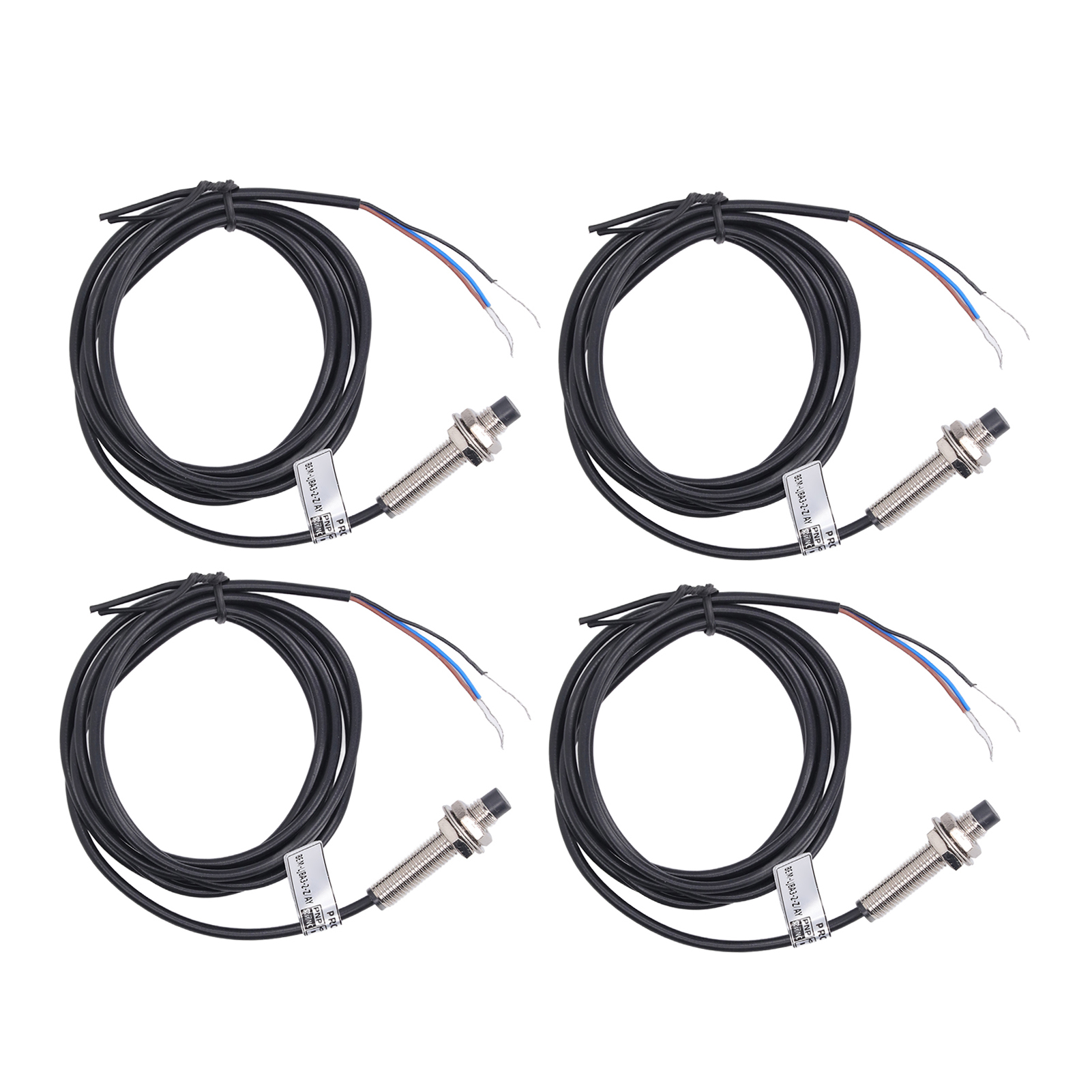 4er-set Näherungsschalter, 8 Mm Durchmesser, Pnp, 3-adrig, Normalerweise Geschlossen (nc), Induktiver Näherungssensor, 6 Bis 36 V Dc