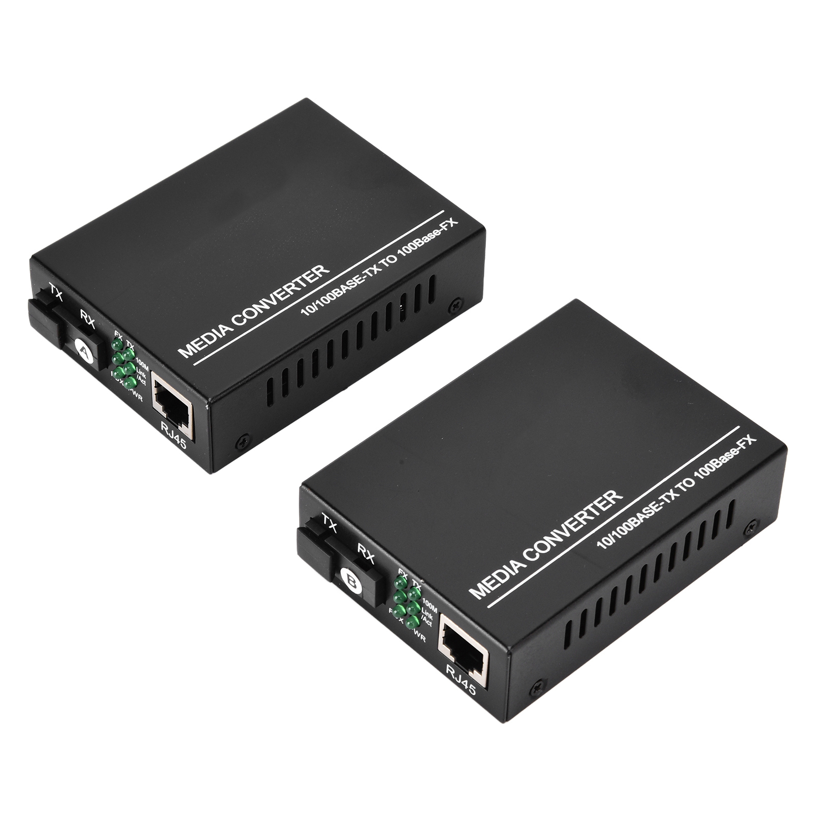 Ethernet-glasfaser-transceiver Sc/fc Medienkonverter 10/100 Mbit/s Mit Netzteil 100–240 V Eu-stecker