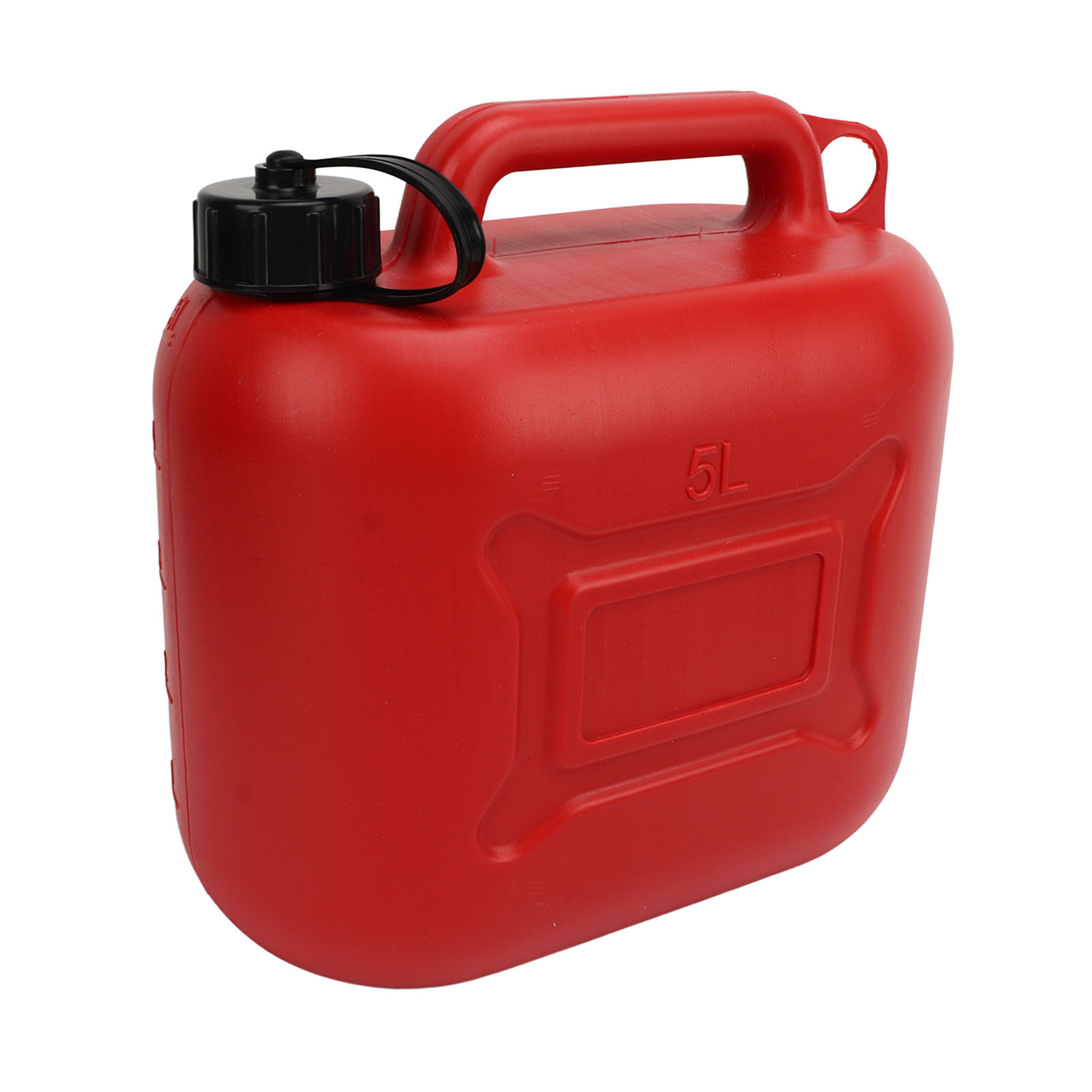 Benzinkanister 5l (1,3 Gallonen) Abs, Auslaufsicher, Rot, Tragbarer Benzinbehälter Mit 27 Cm Auslaufrohr