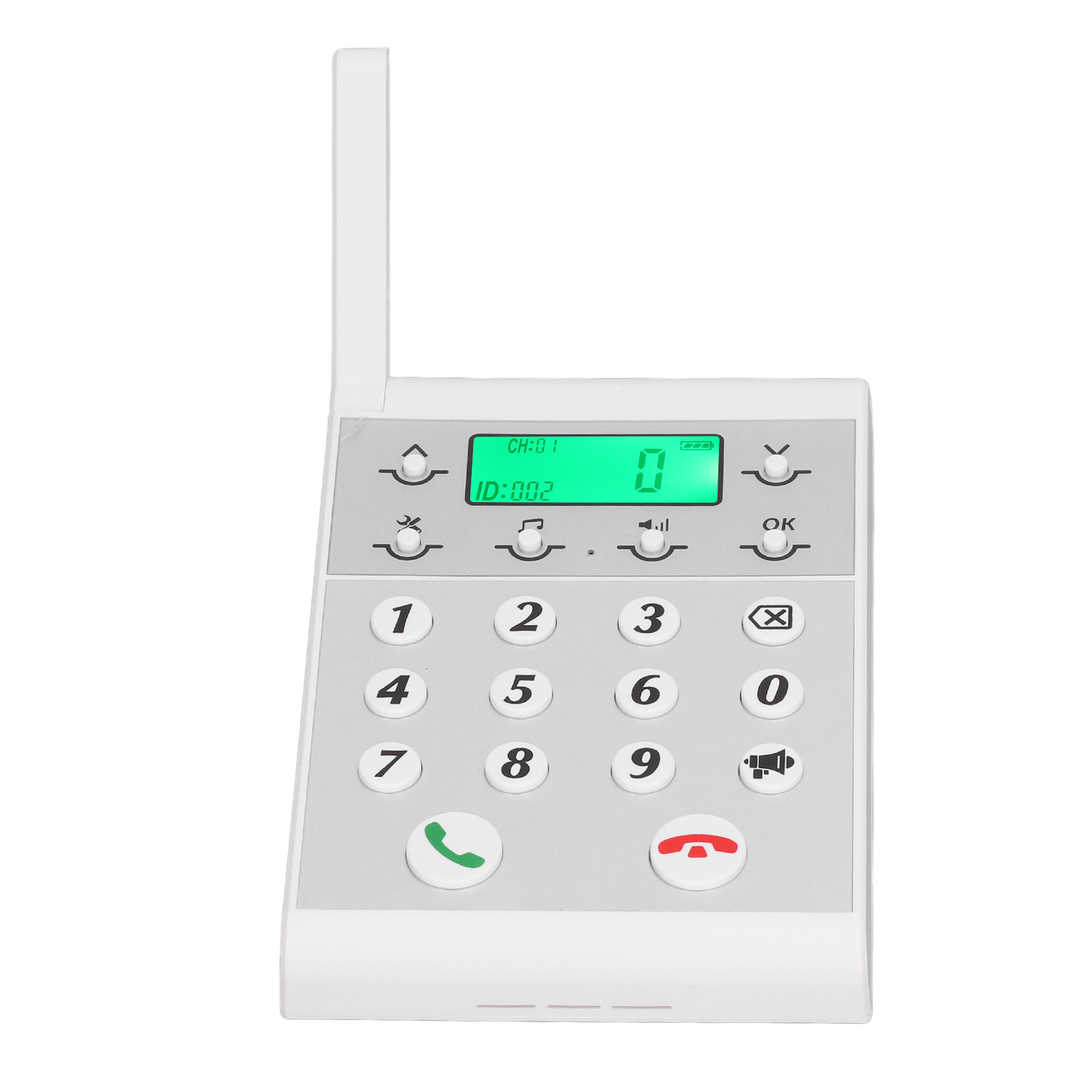 Drahtloses Gegensprechanlagentelefon, 1000 M Reichweite, Klare Anrufe, Intelligentes Netzwerk, Freisprecheinrichtung, Weiß