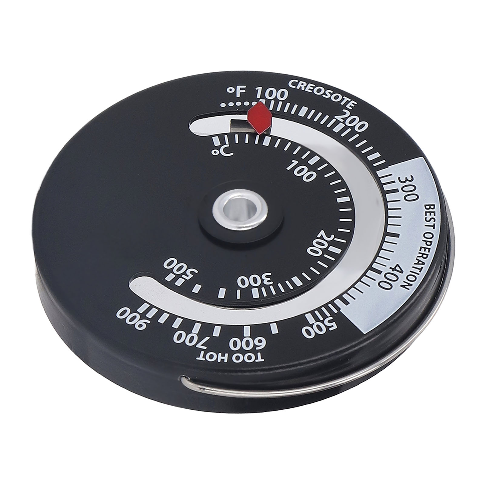 Magnetisches Ofenthermometer 0–500 °c, Zifferblatt Aus Aluminiumlegierung, Hochpräzises Thermometer Für Kamine