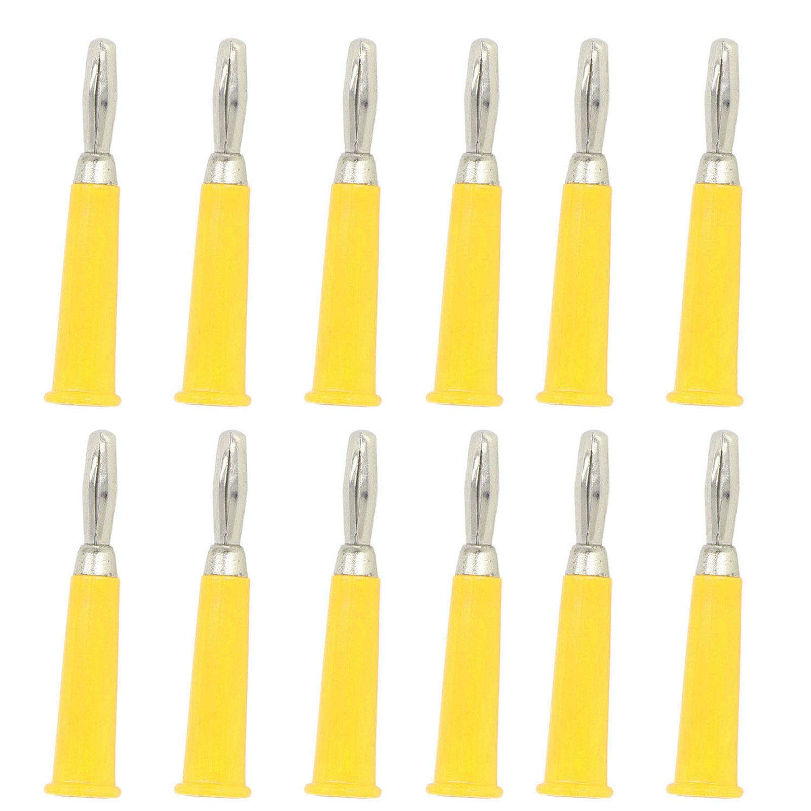 100 Stück Bananenstecker Aus Messing-zink-legierung Und Abs-kunststoff, Geschweißt, 4 Mm, Gelb, Für Lkw-batterien